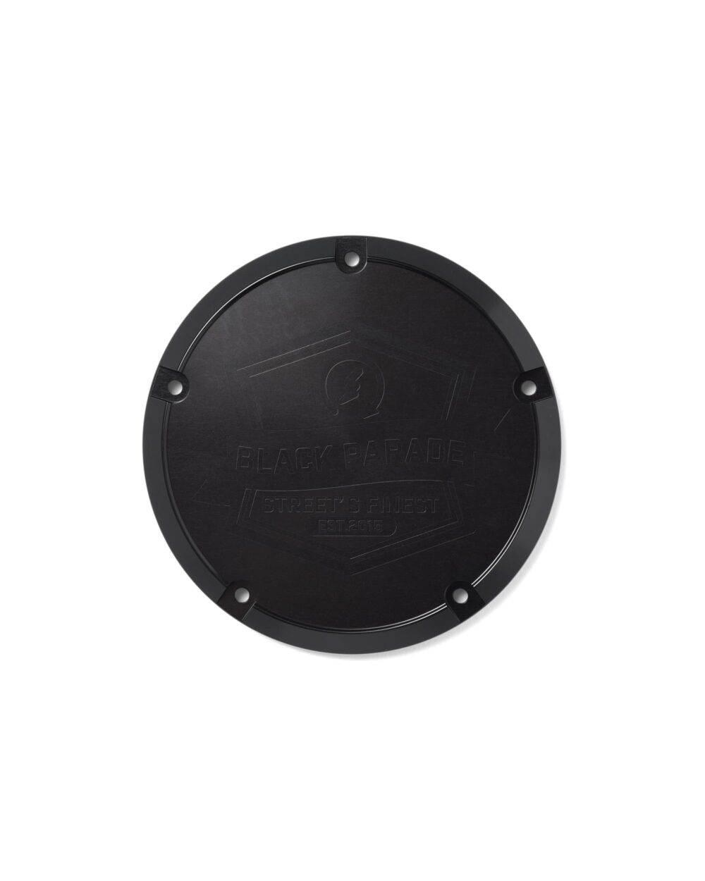 M8 Derby Cover Shield Logo EXTREME BLACK