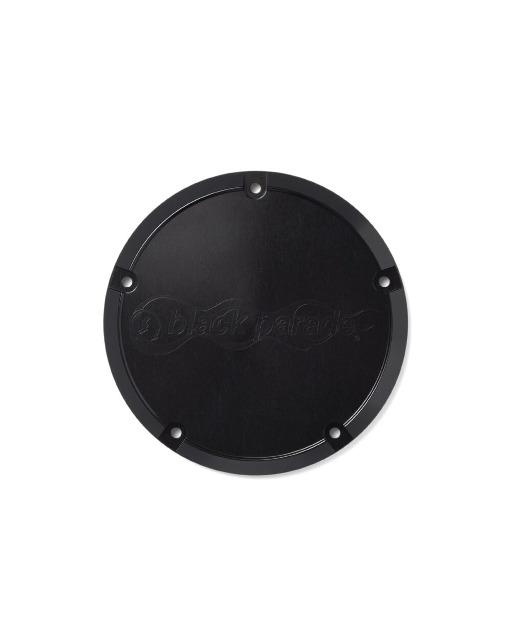 M8 Derby Cover Flames Logo EXTREME BLACK